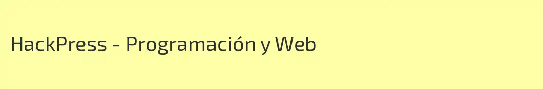 HackPress - Programación y Web